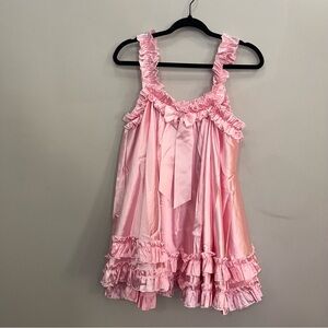 satin babydoll dress
